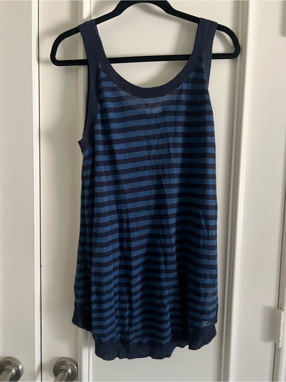 Lou & Grey Navy and Blue Striped Knit Tank Top - Picture 3 of 3